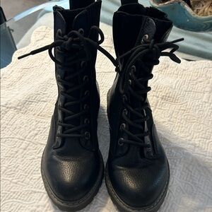 Black Lace-Up Women's Boots. Blowfish. Size 7.5